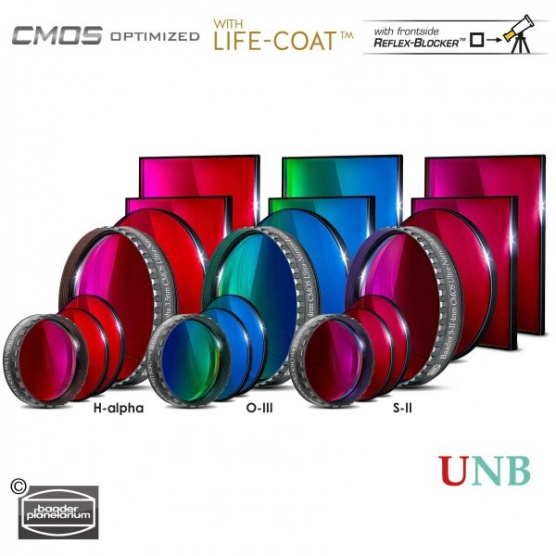 Baader CMOS-Optimised H-Alpha/O-III/S-II Narrowband Filterset